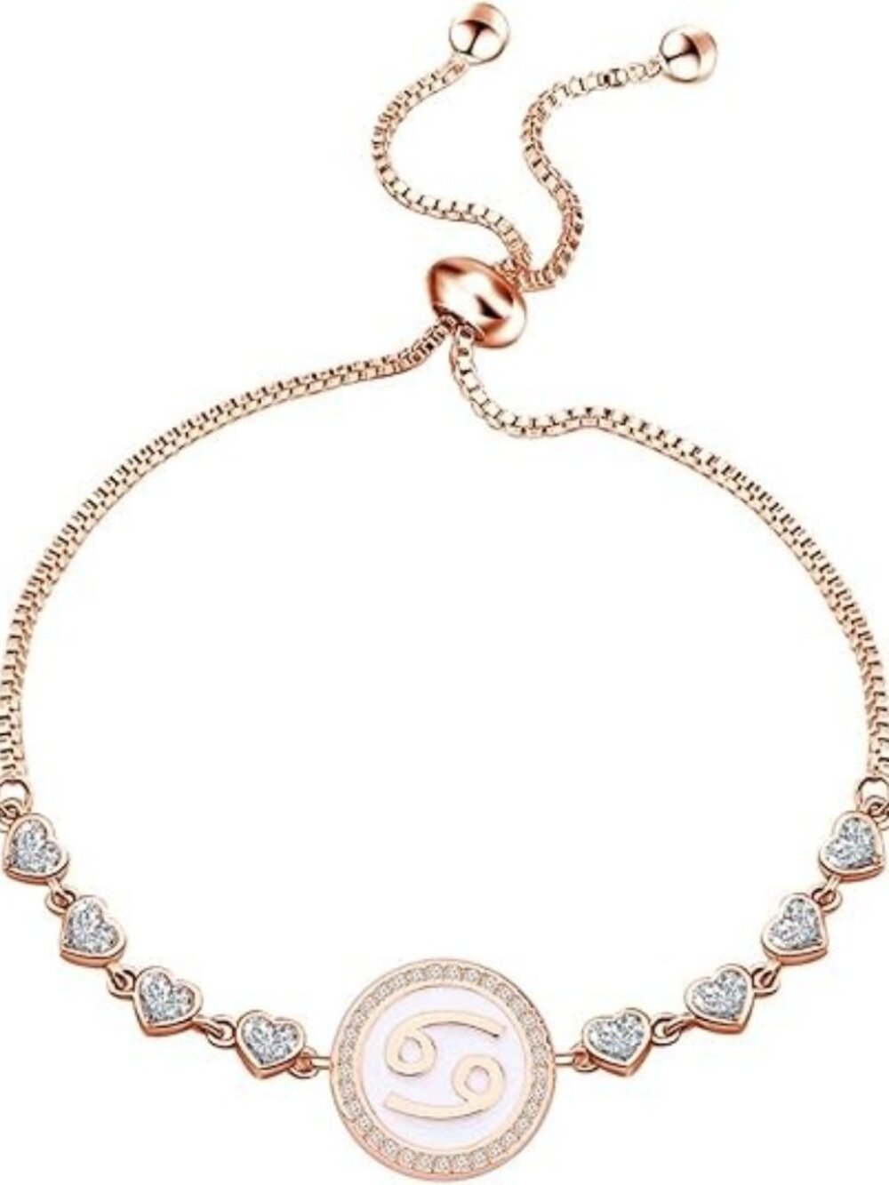 Cancer Bracelet Rose Gold Zodiac Sign Bracelet Twelve Constellations Gift Silver